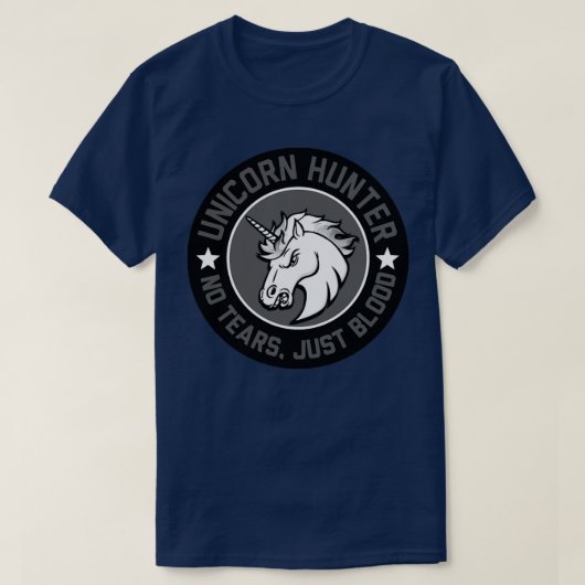 Mannen Unicorn Hunter T-shirt (Design voorkant)