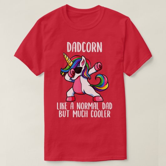 Mannen Unicorn Pap Girl Birthday Party Apparel Dad T-shirt (Design voorkant)