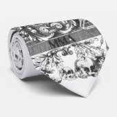 Mannen Urban MMA Skull White Stropdas (Opgerold)