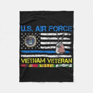 Mannen US Air Force Vietnam Veteran, USAF Veteran  Fleece Deken