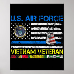Mannen US Air Force Vietnam Veteran, USAF Veteran  Poster
