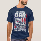 Mannen US Flag Heavy Equipment graafmachine T-shirt (Voorkant)
