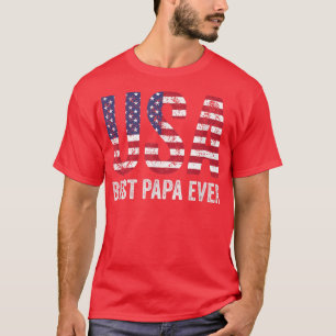 Mannen USA Best Papa in de Verenigde Staten van Am T-shirt