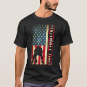 Mannen USA Flag Football Papa - Pittsburgh Lineman T-shirt (Voorkant)