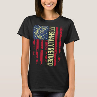 Mannen USA Patriottische Vlag O'Fishally Gepension T-shirt