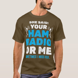 Mannen uw uurradio of ME Morse Code Operator T-shirt