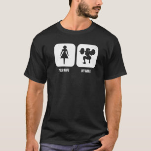 Mannen Uw vrouw Mijn vrouw Weightlift Bodybuilder T-shirt
