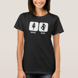 Mannen Uw vrouw Mijn vrouw Weightlift Bodybuilder T-shirt