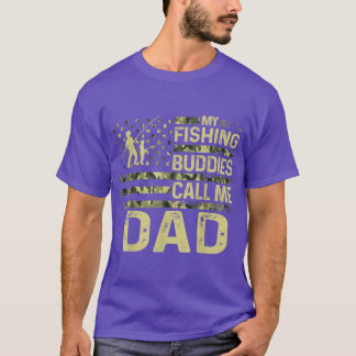 Mannen V.S.A. patriottisch voor de visser Mijn Gev T-shirt