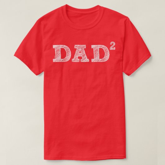 Mannen vader2, twee Kinderen, Vaderdag, vader van T-shirt (Design voorkant)