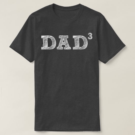 Mannen vader3, drie Kinderen, vaderdag, vader van T-shirt (Design voorkant)