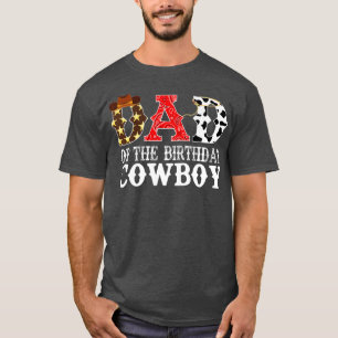 Mannen vader 1e eerste verjaardag Cowboy Westerne  T-shirt