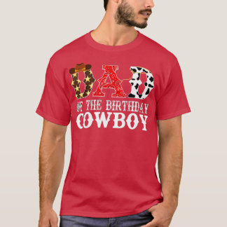 Mannen vader 1e eerste verjaardag Cowboy Westerne T-shirt