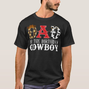 Mannen vader 1e eerste verjaardag Cowboy Westerne  T-shirt