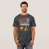 Mannen vader 1e verjaardag Cowboy Westerne Rodeo T-shirt (Voorkant volledig)