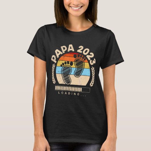 Mannen vader 2023 laden vader om te zijn t-shirt (Voorkant)