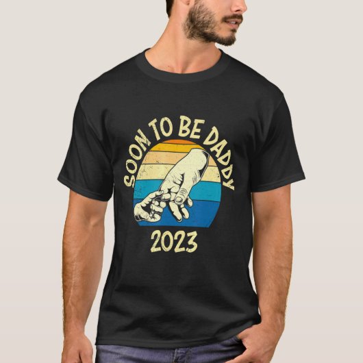 Mannen vader 2023 om vader te worden t-shirt (Voorkant)