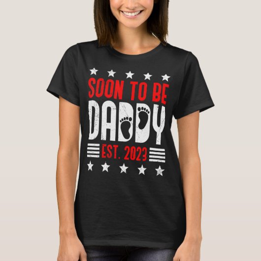 Mannen vader 2023 om vader te worden t-shirt (Voorkant)