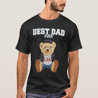 Mannen vader 2023 Teddybeer voor zwangerschapsaank T-shirt