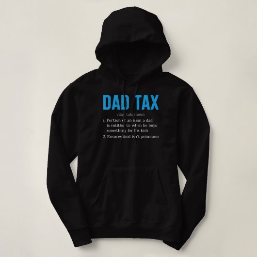 Mannen vader Belastinggeld Lapper Pap Belastingdef Hoodie (Design voorkant)