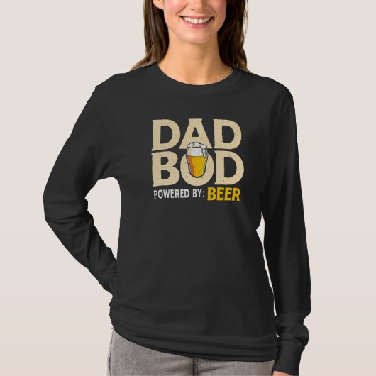 Mannen vader bod aangedreven door bier vader grapp t-shirt (Voorkant)