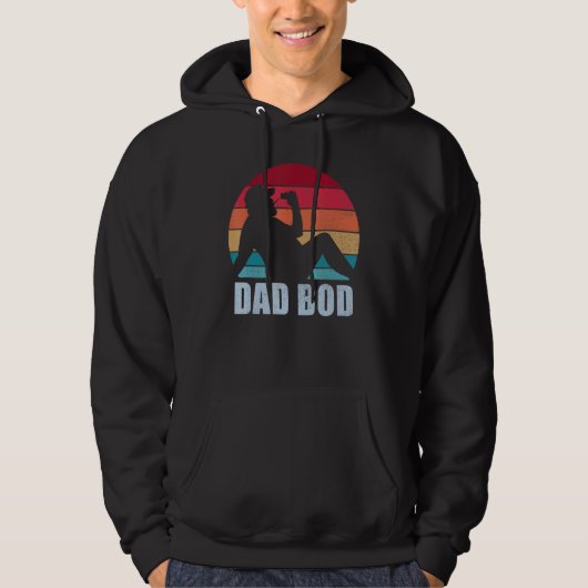 Mannen vader Bod Drink Team Retro Sunset Fa Hoodie (Voorkant)