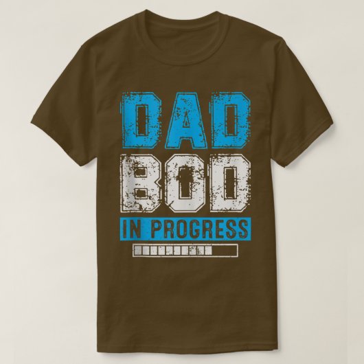 Mannen vader Bod in Progress Vader Papa Vaderdag T-shirt (Design voorkant)