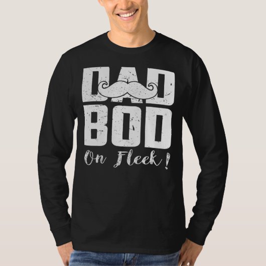 Mannen vader bod op fleek gym t-shirt (Voorkant)