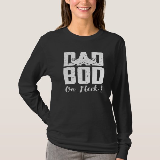 Mannen vader bod op fleek gym t-shirt (Voorkant)