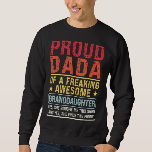 Mannen vader Dada van kleindochter Dada Granddaugh Trui (Voorkant)