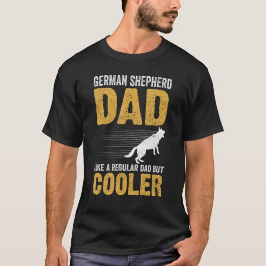 Mannen vader Duitse herder vader als een gewone va T-shirt (Voorkant)
