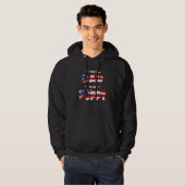 Mannen vader - Eerste vader nu papperig patriotisc Hoodie (Voorkant volledig)
