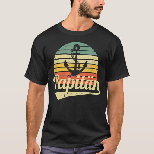 Mannen vader en kapitein Vaderdag T-shirt (Voorkant)