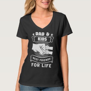 Mannen vader en Kinder beste vrienden voor het lev T-shirt