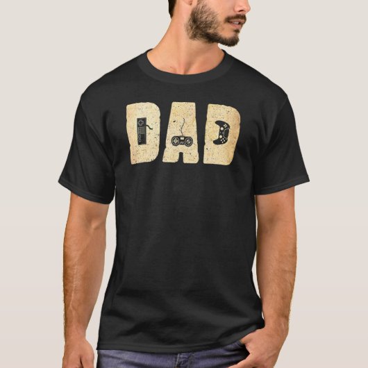 Mannen vader en videogames vaderu2019s dag t-shirt (Voorkant)