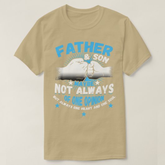 Mannen vader en zoon zijn het misschien niet altij t-shirt (Design voorkant)
