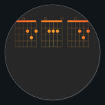 Mannen vader Funny Guitarist Guitar Chords Ronde Sticker<br><div class="desc">Mannen vader grappig gitarist Guitar Chords Fathers Day Gift. Perfect gift voor je vader,  moeder,  papa,  mannen,  vrouwen,  vriend en familieleden op de dag van de Thanksgiving,  kerstdag,  Moederdag,  vaderdag,  4 juli,  1776 Onafhankelijke dag,  Veteranendag,  Halloween Dag,  Patrick's Day</div>