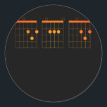 Mannen vader Funny Guitarist Guitar Chords Ronde Sticker<br><div class="desc">Mannen vader grappig gitarist Guitar Chords Fathers Day Gift. Perfect gift voor je vader,  moeder,  papa,  mannen,  vrouwen,  vriend en familieleden op de dag van de Thanksgiving,  kerstdag,  Moederdag,  vaderdag,  4 juli,  1776 Onafhankelijke dag,  Veteranendag,  Halloween Dag,  Patrick's Day</div>