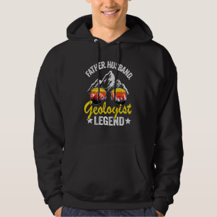 Mannen vader Geoloog Legend Geology Retro Hoodie