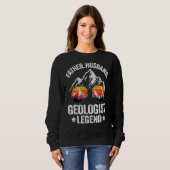 Mannen vader Geoloog Legend Geology Retro Trui (Voorkant volledig)