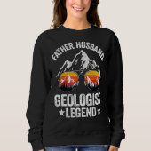 Mannen vader Geoloog Legend Geology Retro Trui (Voorkant)