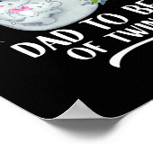 Mannen vader heeft twee tweelingkinderen, baby-mei poster (Hoek)