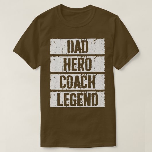 Mannen vader Hero Coach Legend Vaderdag T-shirt (Design voorkant)