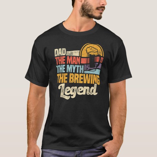 Mannen vader het Man de mythe de brouwerij T-shirt (Voorkant)