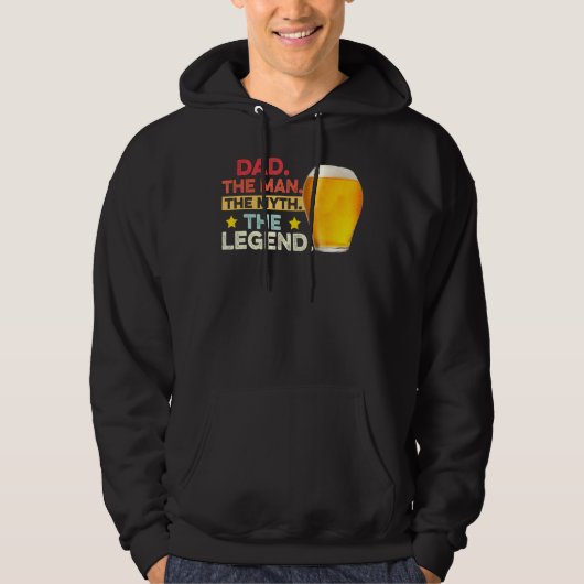 Mannen vader het Man de mythe de Legende vaders Hoodie (Voorkant)