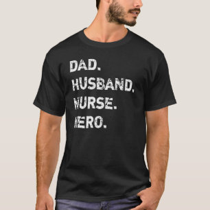 Mannen vader Hoesband Nurse RN LPN CNA Nursing Her T-shirt