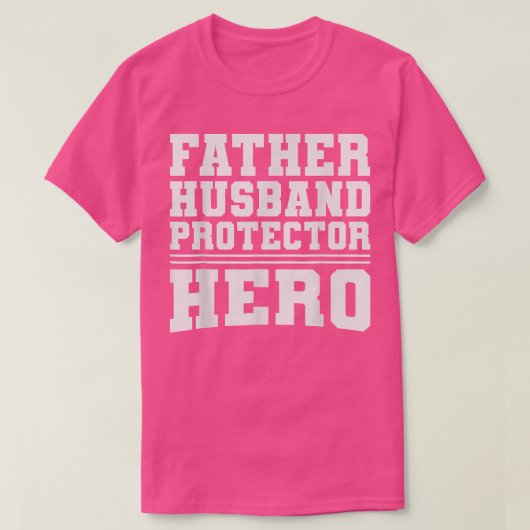 Mannen VADER HUSBAND PROTECTOR HERO Dad Funny T-shirt (Design voorkant)