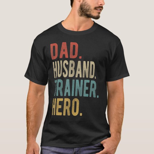 Mannen vader Husband Trainer Hero T-shirt (Voorkant)