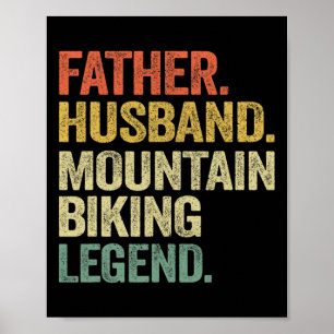 Mannen Vader Husnd Mountainbiken Legende Mtb Vader Poster