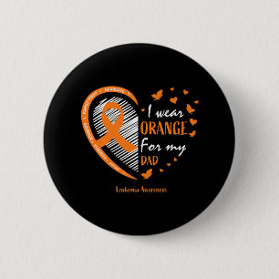 Mannen Vader Ik Draag Sinaasappel voor mijn vader  Ronde Button 5,7 Cm